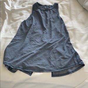 Blue grey racer lulu tank - tie in back